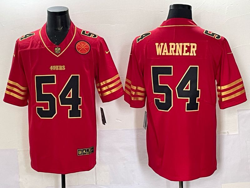 Men Nike San Francisco 49ers #54 Warner red Limited NFL 2025 Jersey 0056->san francisco 49ers->NFL Jersey